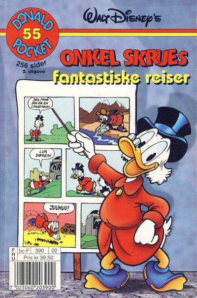 Cover for Donald Pocket (Hjemmet / Egmont, 1968 series) #55 - Onkel Skrues fantastiske reiser [2. utgave bc-F 390 02]