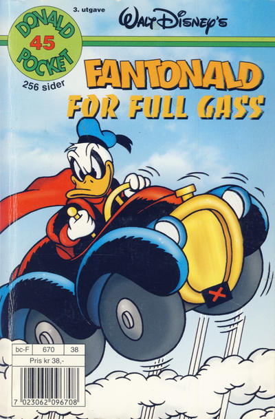 Cover for Donald Pocket (Hjemmet / Egmont, 1968 series) #45 - Fantonald for full gass [3. utgave bc-F 670 38]