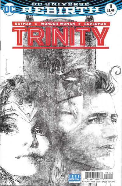 Cover for Trinity (DC, 2016 series) #11 [Bill Sienkiewicz Cover]