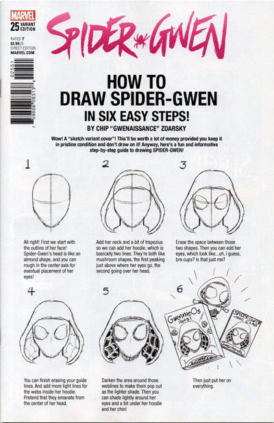 Cover for Spider-Gwen (Marvel, 2015 series) #25 [Variant Edition - 'How-to-Draw' - Chip Zdarsky Cover]
