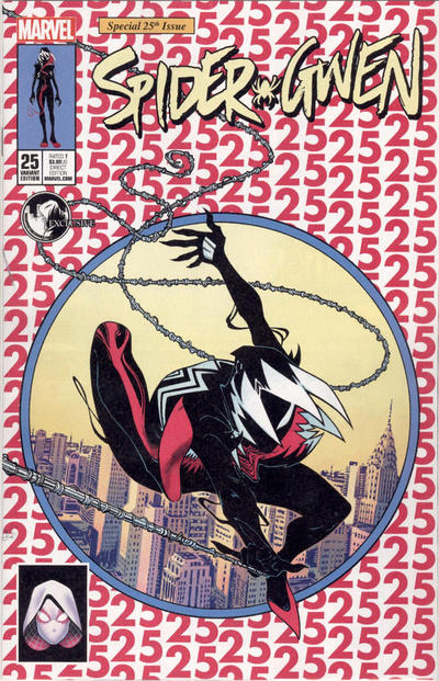 Cover for Spider-Gwen (Marvel, 2015 series) #25 [Variant Edition - Unknown Comics Exclusive - Ed McGuinness 'Masked' Cover]