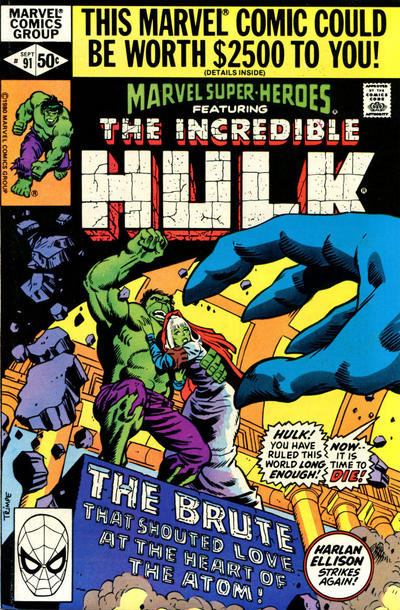 Cover for Marvel Super-Heroes (Marvel, 1967 series) #91 [Direct]