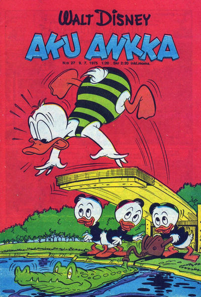 Cover for Aku Ankka (Sanoma, 1951 series) #27/1975