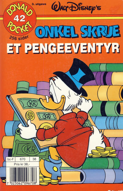 Cover for Donald Pocket (Hjemmet / Egmont, 1968 series) #42 - Onkel Skrue et pengeeventyr [3. utgave bc-F 670 38]
