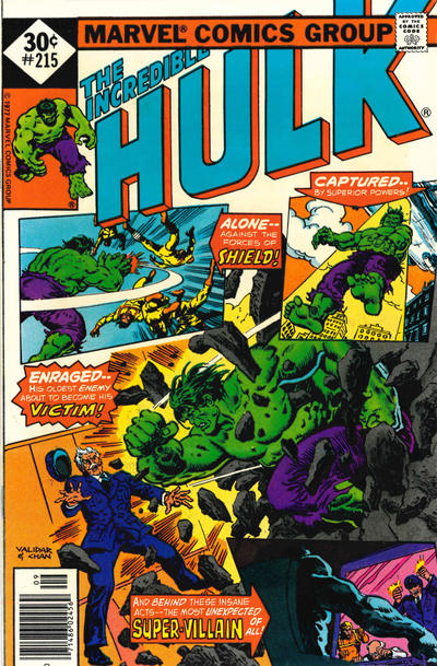 Cover for The Incredible Hulk (Marvel, 1968 series) #215 [Whitman]