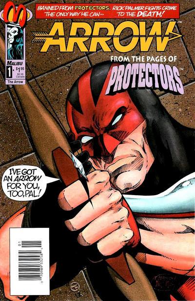 Cover for Arrow (Malibu, 1992 series) #1 [Newsstand]