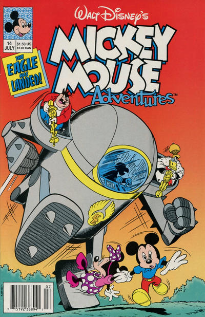 Cover for Walt Disney's Mickey Mouse Adventures (Disney, 1990 series) #14 [Newsstand]