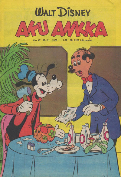 Cover for Aku Ankka (Sanoma, 1951 series) #47/1975