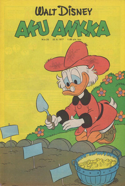 Cover for Aku Ankka (Sanoma, 1951 series) #25/1977