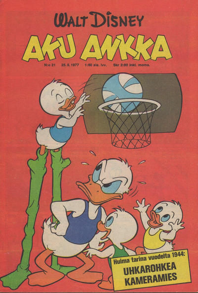 Cover for Aku Ankka (Sanoma, 1951 series) #21/1977