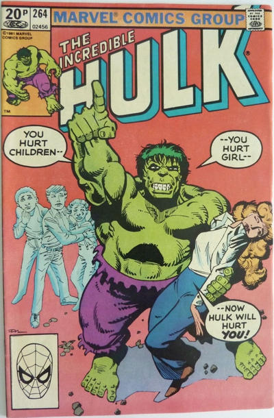 Cover for The Incredible Hulk (Marvel, 1968 series) #264 [British]