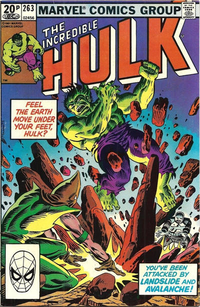 Cover for The Incredible Hulk (Marvel, 1968 series) #263 [British]