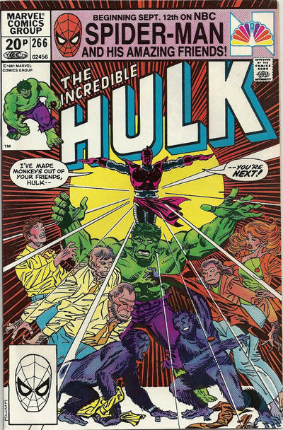 Cover for The Incredible Hulk (Marvel, 1968 series) #266 [British]
