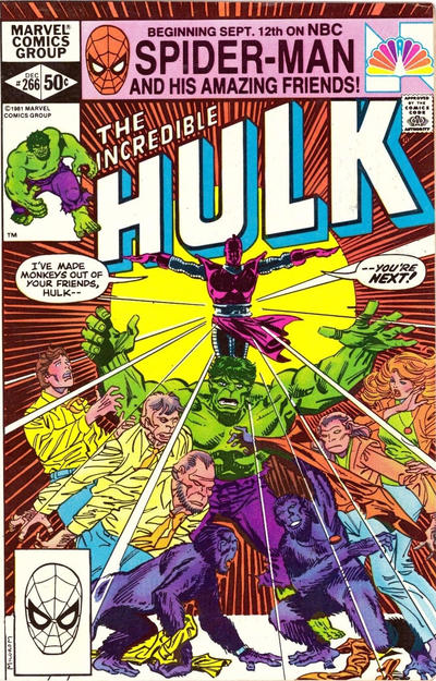 Cover for The Incredible Hulk (Marvel, 1968 series) #266 [Direct]