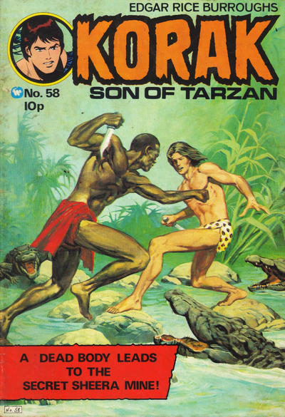 Cover for Edgar Rice Burroughs Korak, Son of Tarzan (Thorpe & Porter, 1971 series) #58