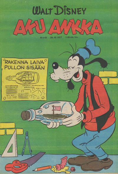 Cover for Aku Ankka (Sanoma, 1951 series) #43/1977