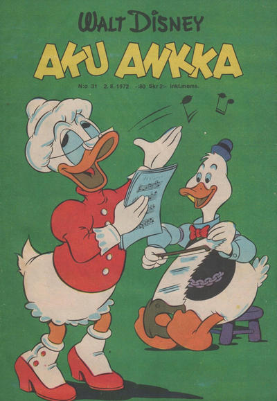 Cover for Aku Ankka (Sanoma, 1951 series) #31/1972