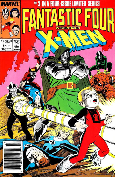 Cover for Fantastic Four vs. X-Men (Marvel, 1987 series) #3 [Newsstand]