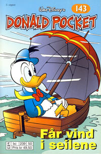 Cover Thumbnail for Donald Pocket (Hjemmet / Egmont, 1968 series) #143 - Får vind i seilene [2. utgave bc 239 50]