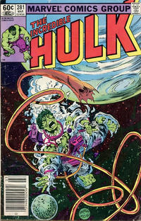 Cover for The Incredible Hulk (Marvel, 1968 series) #281 [Newsstand]