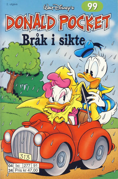 Cover for Donald Pocket (Hjemmet / Egmont, 1968 series) #99 - Bråk i sikte [2. utgave bc 277 91]