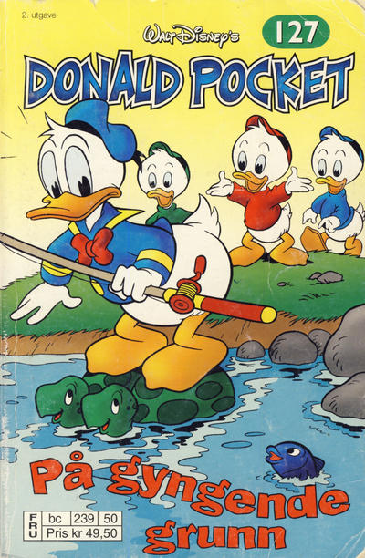 Cover for Donald Pocket (Hjemmet / Egmont, 1968 series) #127 - På gyngende grunn [2. utgave bc 239 50]
