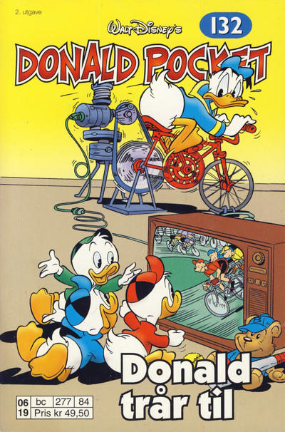 Cover for Donald Pocket (Hjemmet / Egmont, 1968 series) #132 - Donald trår til [2. utgave bc 277 84]