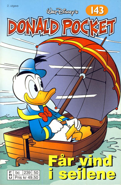 Cover for Donald Pocket (Hjemmet / Egmont, 1968 series) #143 - Får vind i seilene [2. utgave bc 239 50]