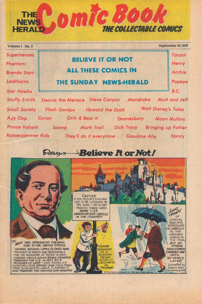 Cover for The News Herald Comic Book the Collectable Comics (Lake County News Herald, 1978 series) #3