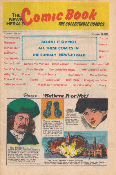 Cover for The News Herald Comic Book the Collectable Comics (Lake County News Herald, 1978 series) #10