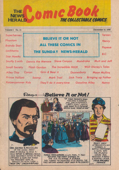 Cover for The News Herald Comic Book the Collectable Comics (Lake County News Herald, 1978 series) #14