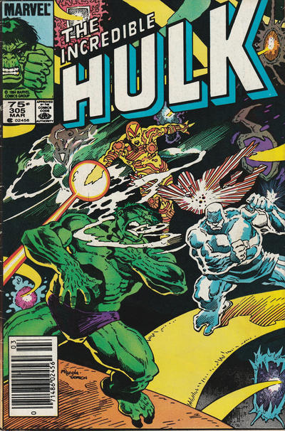 Cover for The Incredible Hulk (Marvel, 1968 series) #305 [Canadian]