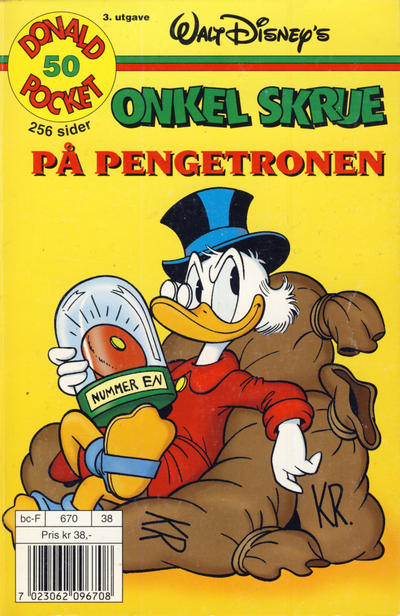 Cover for Donald Pocket (Hjemmet / Egmont, 1968 series) #50 - Onkel Skrue på pengetronen [3. utgave bc-F 670 38]