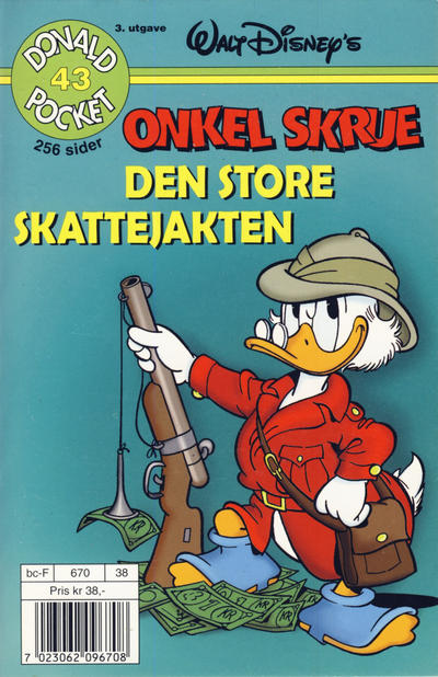 Cover for Donald Pocket (Hjemmet / Egmont, 1968 series) #43 - Onkel Skrue Den store skattejakten [3. utgave bc-F 670 38]