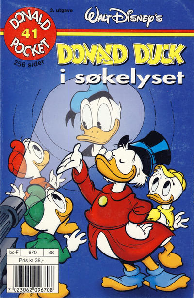 Cover for Donald Pocket (Hjemmet / Egmont, 1968 series) #41 - Donald Duck i søkelyset [3. utgave bc-F 670 38]