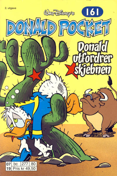Cover for Donald Pocket (Hjemmet / Egmont, 1968 series) #161 - Donald utfordrer skjebnen [2. utgave bc 277 80]