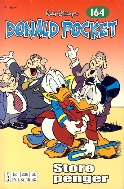 Cover for Donald Pocket (Hjemmet / Egmont, 1968 series) #164 - Store penger [2. utgave bc 239 50]