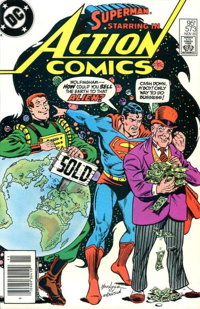 Cover for Action Comics (DC, 1938 series) #573 [Canadian]