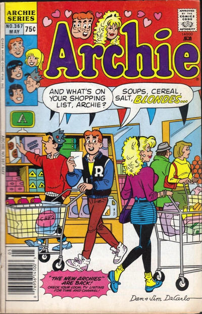 Cover for Archie (Archie, 1959 series) #367 [Newsstand]