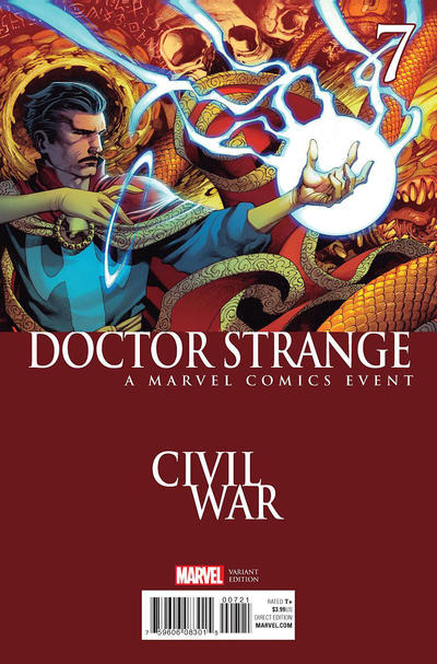 Cover for Doctor Strange (Marvel, 2015 series) #7 [Incentive Chris Stevens Civil War Variant]