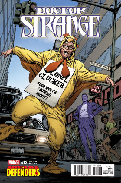 Cover for Doctor Strange (Marvel, 2015 series) #12 [The Defenders Purple Man Variant - Butch Guice]