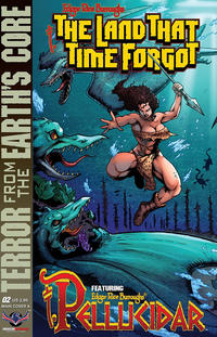 Cover for Edgar Rice Burroughs' The Land That Time Forgot/Pellucidar: Terror from the Earth's Core (American Mythology Productions, 2017 series) #2 [Main Cover A]