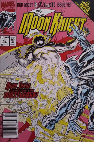 Cover for Marc Spector: Moon Knight (Marvel, 1989 series) #42 [Newsstand]