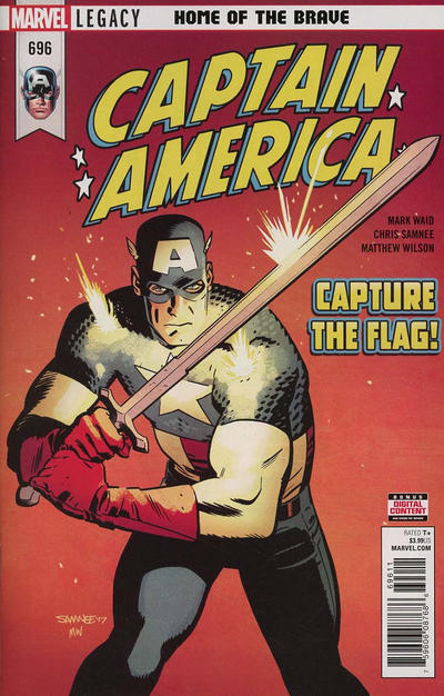 Cover for Captain America (Marvel, 2017 series) #696