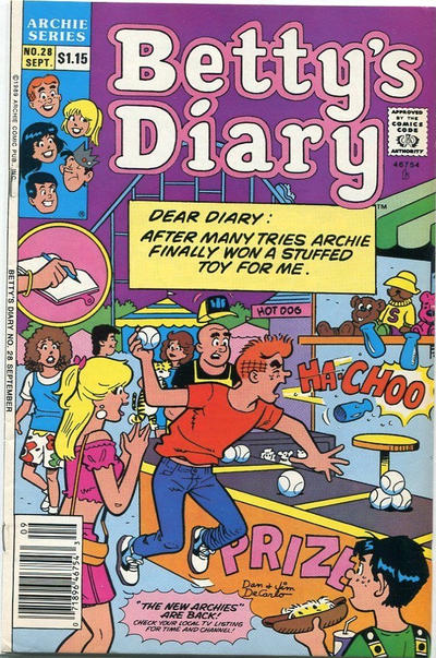 Cover for Betty's Diary (Archie, 1986 series) #28 [Canadian]