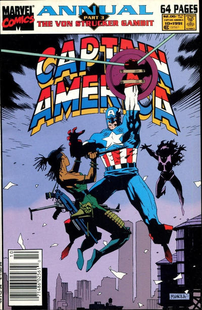 Cover for Captain America Annual (Marvel, 1971 series) #10 [Newsstand]