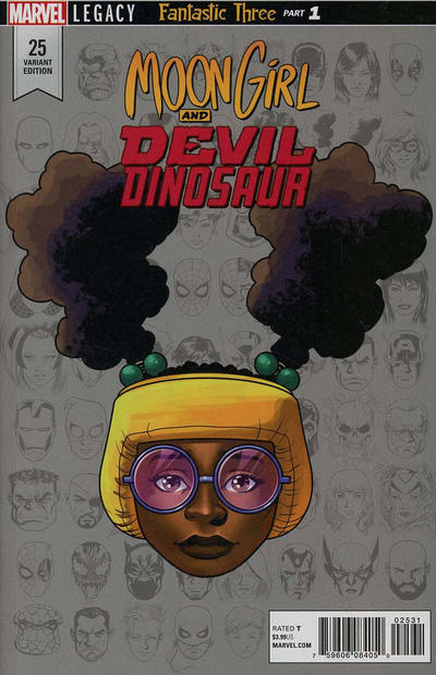 Cover for Moon Girl and Devil Dinosaur (Marvel, 2016 series) #25 [Mike McKone Legacy Headshot Cover]