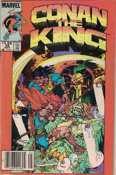 Cover for Conan the King (Marvel, 1984 series) #28 [Newsstand]