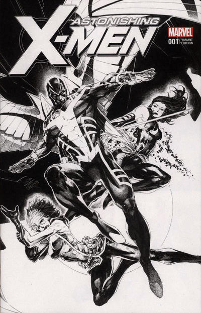 Cover for Astonishing X-Men (Marvel, 2017 series) #1 [KRS Comics Exclusive B Black and White - Philip Tan]