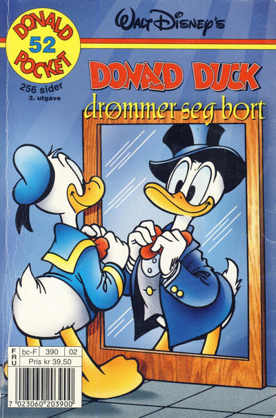 Cover for Donald Pocket (Hjemmet / Egmont, 1968 series) #52 - Donald Duck drømmer seg bort [3. utgave bc-F 390 02]